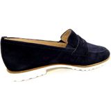 Paul Green - 2493 - Instappers - Blauw - Suede - Rubber Zool