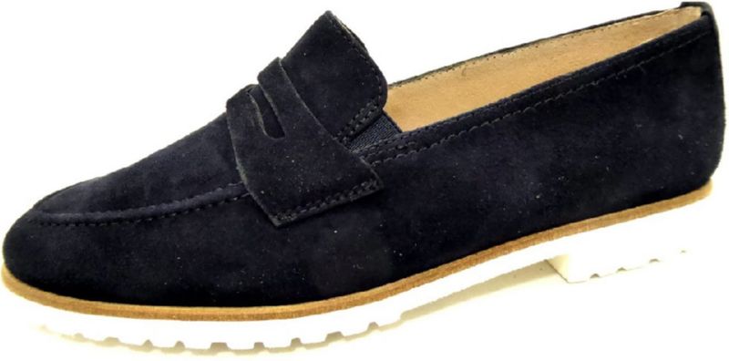 Paul Green - 2493 - Instappers - Blauw - Suede - Rubber Zool