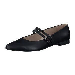 Ballerina - Effen Leer - Verstelbare Riemen - Platte Hak