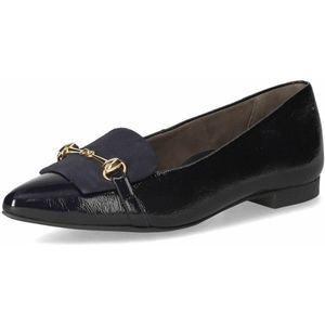 Klassischer Ballerina - k lack samtziege ocean blau 38,5