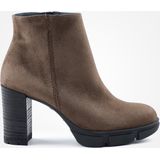 Enkellaarsjes - Ritszakken - Effen - Leer - Hoge Hak