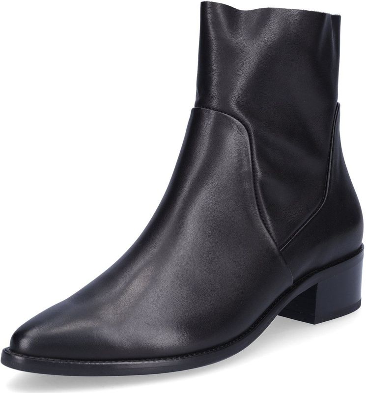 Paul Green - Enkellaarsjes - Zwart - Glad Leer - Met Ritssluiting