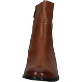 Enkellaarsjes - Effen - Leer - Blokhak - Ritssluiting