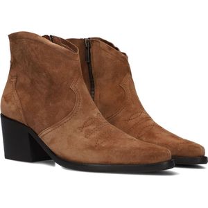Paul Green 8110 Enkellaarsjes - Enkelboots met rits - Dames - Cognac