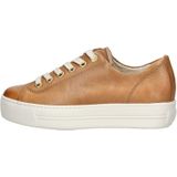 Paul Green - 4790 - Dames Sneakers - Cognac - Glad Leer - Rubber Zool