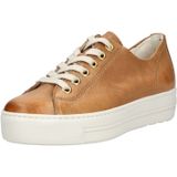 Paul Green - 4790 - Dames Sneakers - Cognac - Glad Leer - Rubber Zool