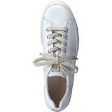 Paul Green - Sneakers - Wit - Zijde - Luxe Sportieve Veterschoenen