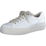 Paul Green - Sneakers - Wit - Zijde - Luxe Sportieve Veterschoenen