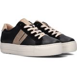 Paul Green - Sneakers - Zwart - Rundnappaleer met Suède en Glitterdetails