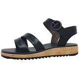 Paul Green 6112 - Platte sandalenDames Sandalen - Kleur: Zwart - Maat: 40
