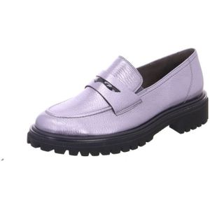 Paul Green - Instappers - Zilvergrijs - Leer - Blokhak - Met Plateau