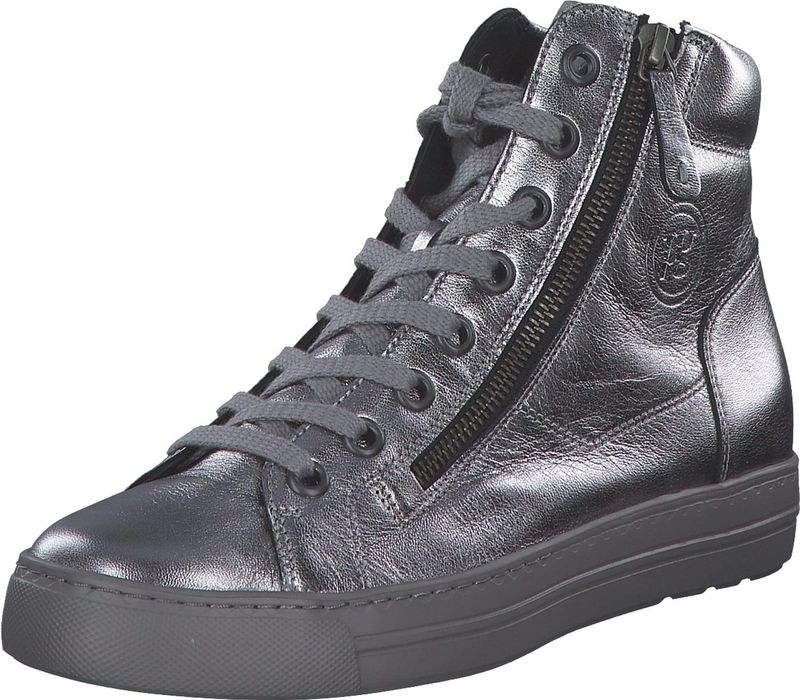Paul Green - Veterboot - Zilver Metallic - Leer - Grijze Rubberzool