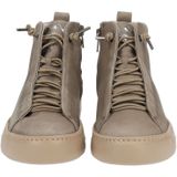 Paul Green - Dames Sportschoenen - Taupe - Hoge Sneaker - Nubuckleer