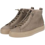 Paul Green - Dames Sportschoenen - Taupe - Hoge Sneaker - Nubuckleer