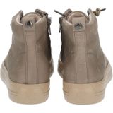 Paul Green - Dames Sportschoenen - Taupe - Hoge Sneaker - Nubuckleer