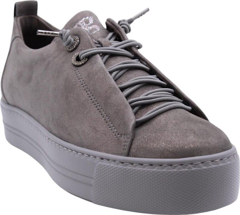 Paul Green - 5417-086 - Sneakers - Grijs - Kalfssuède - Plateauzool 3,5 cm