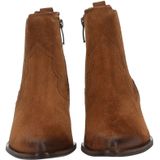 Enkellaarsjes - Effen - Leer/Suède - Blokhak - Ritssluiting