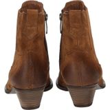 Enkellaarsjes - Effen - Leer/Suède - Blokhak - Ritssluiting