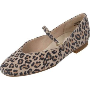 Paul Green Ballerina met riempjes  beige / bruin / goud / zwart