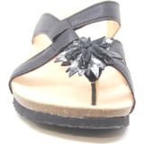 Think - 000904 Julia - Gezondheidsslipper - Zwart - Plantaardig Leder