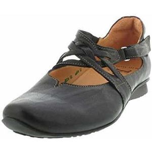 Think! Chilli_888108 enkelband ballerina's voor dames, 2/2.5 UK, Zwart Sz K794 02, 39 EU