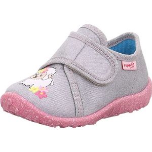 Superfit Spotty Baby - meisjes Pantoffel Sloffen, Grijs/wit 2030, 18 EU