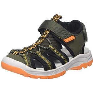 Superfit Tornado Light sandalen voor jongens, Groen en oranje 7000