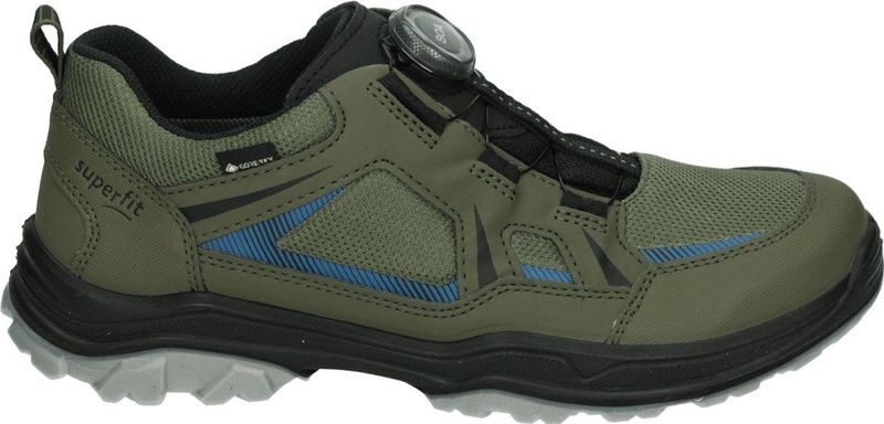 Superfit - 9069 - Jongens Lage Schoenen - Groen - Leer en Stof - Rubber Zool