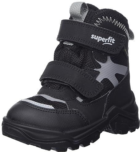 Superfit Jungen SNOW MAX warm gefütterte Gore-Tex Stiefel, SCHWARZ/HELLGRAU 0000