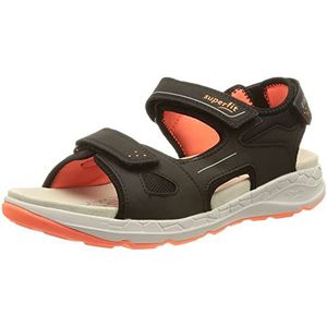 Superfit Criss Cross sandalen voor jongens, Zwart Oranje 0000, 28 EU
