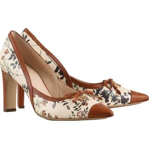 Högl - Lilette - Pumps - Bloemen - Materiaal: Leer