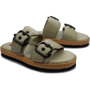 Högl 3-100720-5800 - dames sandaal - groen - maat 34.5 (EU) 2.5 (UK)