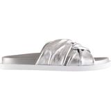 Högl - Adele - Slippers - Grijs - Leer - Metallic Afwerking
