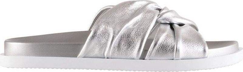 Högl - Adele - Slippers - Grijs - Leer - Metallic Afwerking