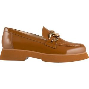 Högl, Loafers met dikke zolen en gouden ketting Bruin, Dames, Maat:42 EU