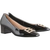 Högl - Delila - Dames Pump - Zwart - Lakleer - Gouden Gesp