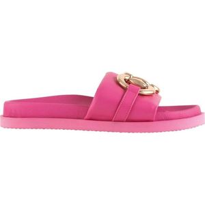 Högl, Schoenen, Dames, Roze, 37 EU, Stijlvolle leren slides voor vrouwen