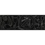 wash+dry Fine Dining Deurmat, wasbaar, 60 x 180 cm, grijs