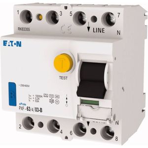 Eaton 300303 PXF-63/4/03-B Aardlekschakelaar Aardlekschakelaar voor AC/DC B 4-polig 63 A 0.3 A 230 V, 400 V