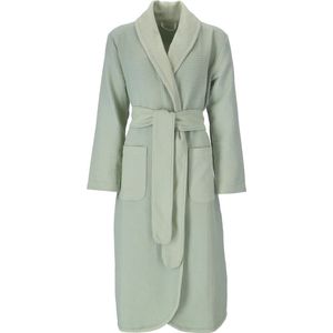 Vossen - Catania - Badjas - Soft Green - 100% Katoen - Luchtige Wafelpiqué