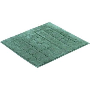 Vossen Badematte »Exclusive«, rutschhemmend beschichtet, fußbodenheizungsgeeignet, Badteppich, Uni-Farben, Karo Muster, Hoch-Tief Effekt, reine Baumwolle