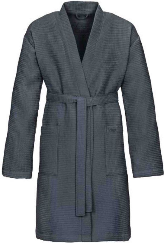 Vossen - ROM Pique-U - Badjas - Flanel - Unisex - Kleur: Grijs