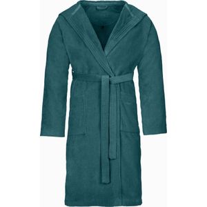 Vossen Unisex-Bademantel Texas, ideal für Sauna & Spa, Hotelbademantel, Morgenmantel, Kurzform, Webvelours, Kapuze, Gürtel, für Damen & Herren