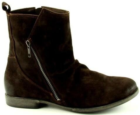 Think! - 3-000007 - Enkellaarzen - Mocca - Nubuck - Leer