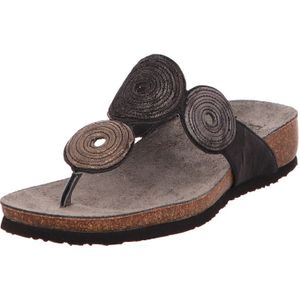 Think! - JULIA - Gezondheidsslippers - Zwart/Kombi - Chroomvrij Gelooid Leer