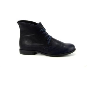 Think! Agrat Kuitlaarzen - Marineblauw - Plantaardig Gelooid Leer - Licht Gevoerd