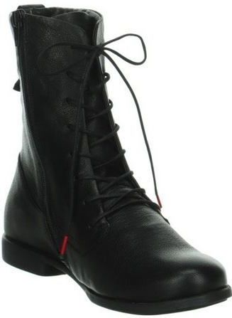 THINK! Agrat Enkellaarzen voor dames, chroomvrij, gelooid, licht gevoerd, 0010 zwart., 38 EU