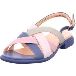 THINK! Dames KAMAA_3-000777 chroomvrij gelooide duurzame riempjes sandalen, 8000 denim/combi, 39 EU, 8000 denim combi, 39 EU