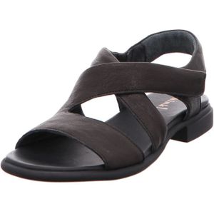 THINK! Dames KAMAA_3-000776 chroomvrij gelooide duurzame riempjes sandalen, 000 zwart, 38 EU, 0000 zwart., 38 EU