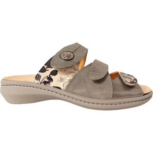 Think! - Slipper Camilla - Grijs Combi - Leer - Verstelbaar met Klittenband